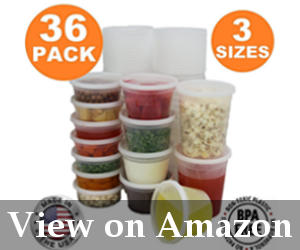 Deli Container with Lids - Food Storage - Clear Freezer, 36-Pack BPA Free  Plastic 8, 16, 32 oz, Cup Pint Quart set, Great for Soup, Meal Prep,  Portion Control, Slime and More 